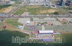 中国龙舟公开赛开幕式预演气势恢宏