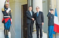 李克强会见法国总统奥朗德