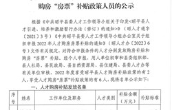关于2022年享受昭平县人才购房补贴和 购房“房票”补贴政策人员的公示