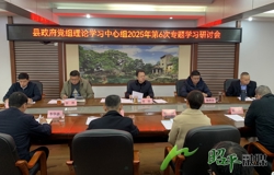 昭平县政府理论学习中心组召开2025年第6次专题学习研讨会